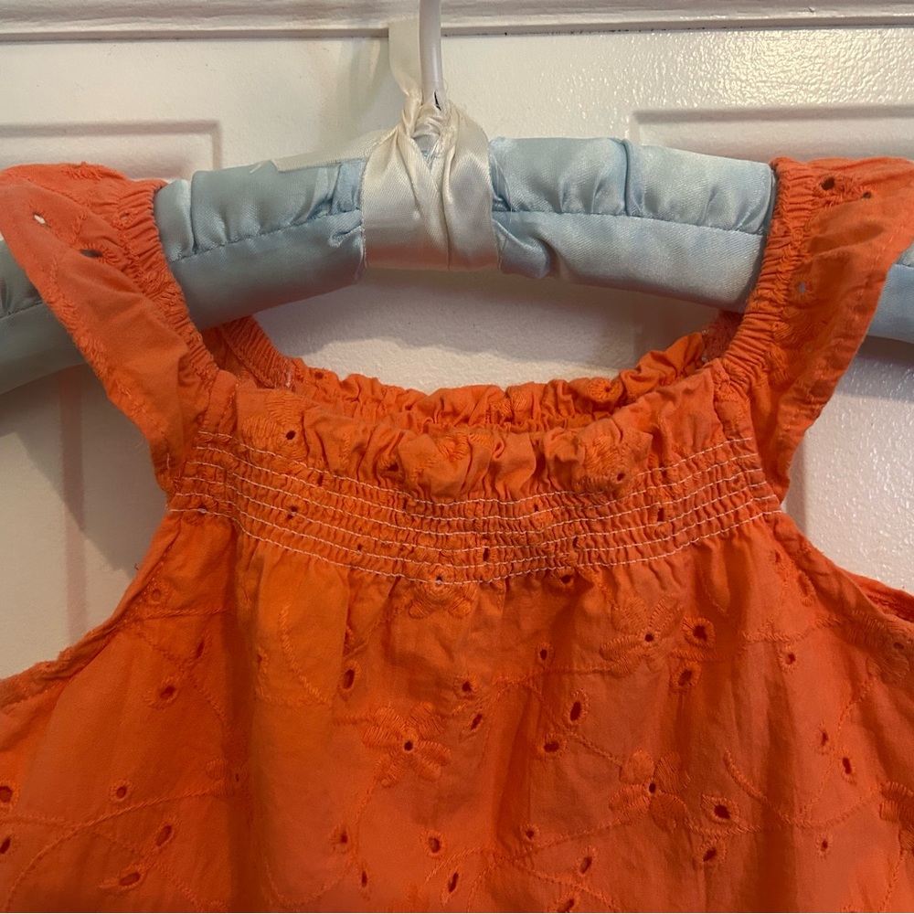 4/$20🌷🧡Baby Oshkosh B’Gosh Light Orange Flutter Sleeve Blouse🧡 2000’s ✨ - Picture 9 of 9